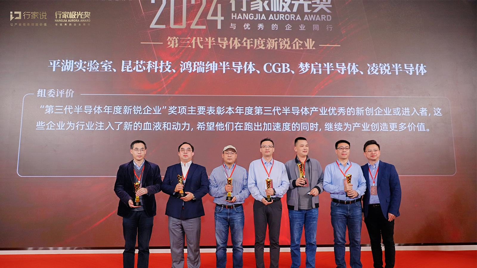 喜報|熱烈祝賀夢啟半導體榮獲2024年第三代半導體年度新銳企業(yè)行業(yè)極光獎